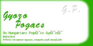 gyozo pogacs business card